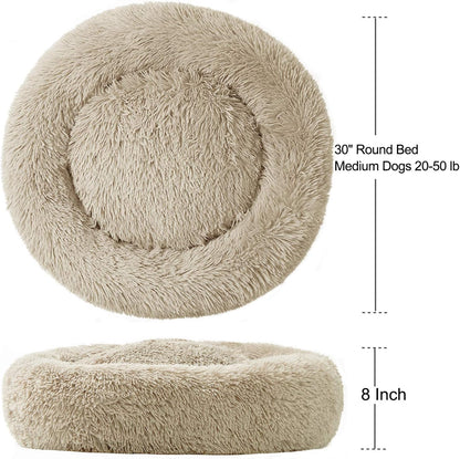 Luxury Calming Donut Dog Bed – Ultra Soft & Washable