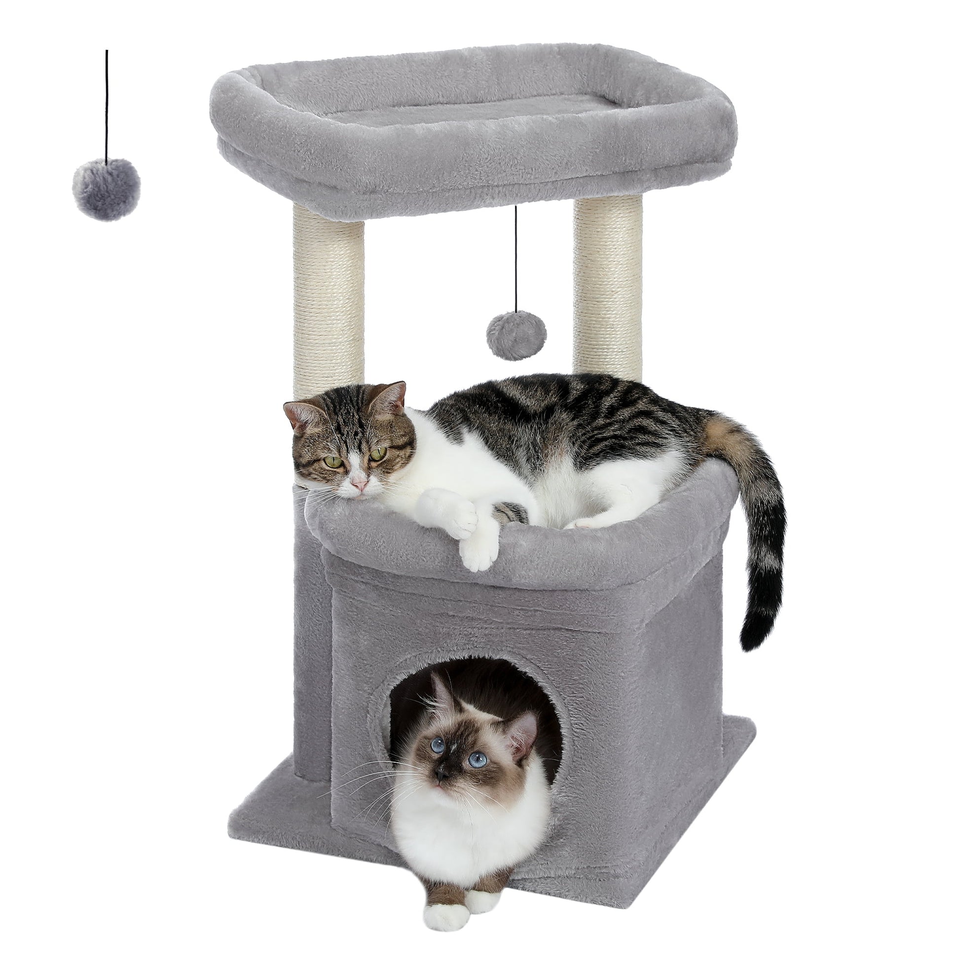 27" Cat Tree Tower | Multi-Level Cat Condo with Scratching Posts