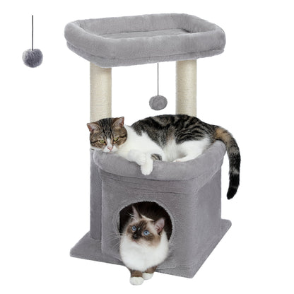 27" Cat Tree Tower | Multi-Level Cat Condo with Scratching Posts