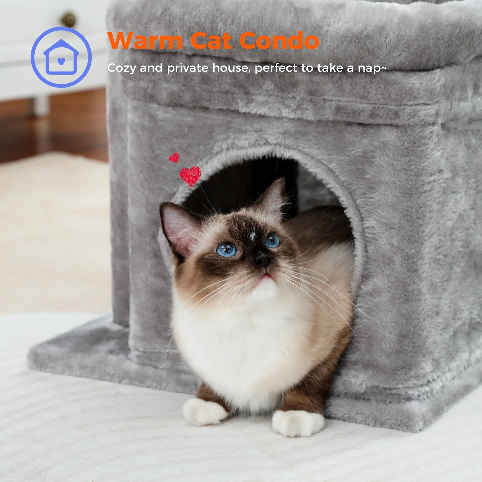 27" Cat Tree Tower | Multi-Level Cat Condo with Scratching Posts
