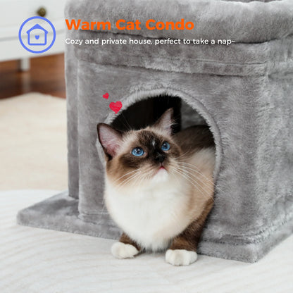27" Cat Tree Tower | Multi-Level Cat Condo with Scratching Posts